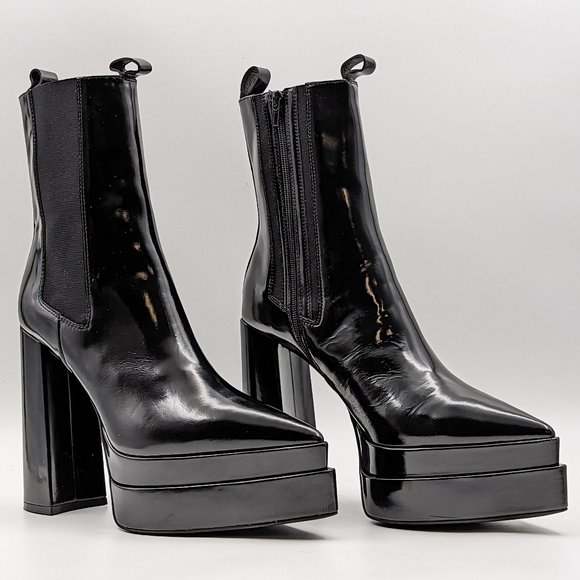 Jeffrey Campbell Shoes - Jeffrey Campbell Women Distortion Patent Leather Platform Chelsea Boots size 11
